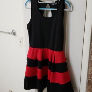 Red and Black Cocktail Dress